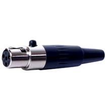 Conector custom sound mini xlr femea 4 polos profissional Conector custom sound mini xlr femea 4 polos profissional