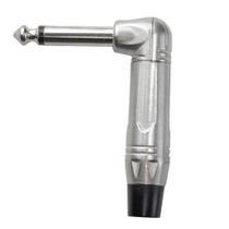 Conector custom sound p10 mono 90 graus profissional fenolite cstc 90 cr cs504