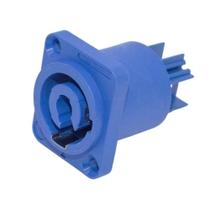 Conector custom sound powercon profissional painel in c/ reforco interno azul cs103 Conector custom sound powercon profissional painel in c/ reforco interno azul cs103