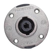 Conector custom sound speakon 4 vias femea profissional base redonda cromada cs108 Conector custom sound speakon 4 vias femea profissional base redonda cromada cs108