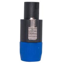 Conector custom sound speakon macho 4 polos profissional azul ple4-02 cs806 Conector custom sound speakon macho 4 polos profissional azul ple4-02 cs806