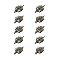 Conector Db9 Femea Solda Fio 180º Kit 10 Unidades