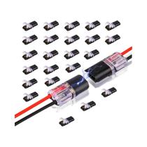 Conector De 2 Pinos E 2 Vias Para Fita De LED, De Baixa Tensão, Com Fio Duplo, 10, 25, 50 Peças Conector De 2 Pinos E 2 Vias Para Fita De LED, De Baixa Tensão, Com Fio Duplo, 10, 25, 50 Peças