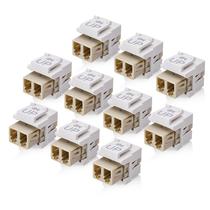 Conector de acoplador Keystone de fibra óptica Cable Matters, pacote com 10 unidades LC