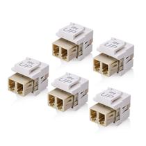 Conector de acoplador Keystone de fibra óptica Cable Matters, pacote com 5 unidades LC