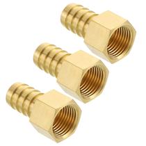 Conector de adaptador de conexões de barba de latão 5/8 mangueira para 1/2 NPT fêmea, pacote com 3 Kozelo Conector de adaptador de conexões de barba de latão 5/8 mangueira para 1/2 NPT fêmea, pacote com 3 Kozelo