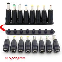 Conector De Adaptador De Energia 8Pcs AC DC 5.5x2.1 Jack Fêmea Para Jack Macho 6.3 6.0 5.5 4.8 4.0