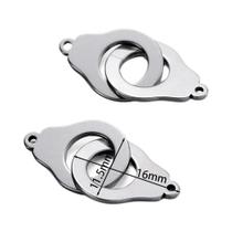 Conector De Algemas Duplas Em Aço Inoxidável 5pcs Para Fazer Pulseiras E Colares DIY