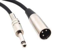 Conector de áudio Devinal XLR macho para 6,35 mm TS mono macho 3 m