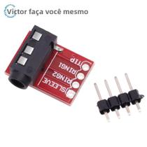 Conector De Áudio Estéreo 3.5mm TRRS Para Fone De Ouvido, Módulo De Extensão Com Soquete De Plástico