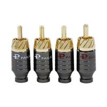 Conector De Áudio RCA Banhado a Ouro 4 Peças - Adaptador De Áudio De Luxo Para Saída E Entrada De Conector De Áudio RCA Banhado a Ouro 4 Peças - Adaptador De Áudio De Luxo Para Saída E Entrada De