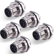 Conector de Aviación Lonlonty M12 5 Pines Macho para Montaje en Panel IP67 Conector de Aviación Lonlonty M12 5 Pines Macho para Montaje en Panel IP67