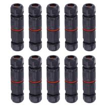 Conector de cabo impermeável Yosoo IP68 3Pin 10PCS