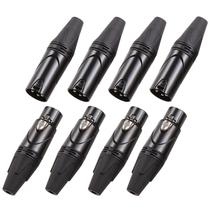 Conector de cabo XLR MFL. Habitação masculina e feminina de níquel