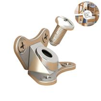 Conector De Canto Aço Inox Reforço Móveis 10 Peças
