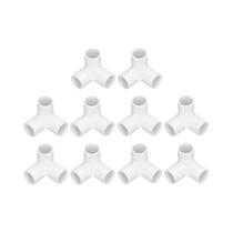 Conector De Canto Em T De PVC Plástico De 3 Vias Com Diâmetro Interno De 20mm - 10 Peças Conector De Canto Em T De PVC Plástico De 3 Vias Com Diâmetro Interno De 20mm - 10 Peças