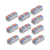 Conector De Conduíte De Fio Mini Lever-Nut 10 Peças 2-In-2-Out Bloco Terminal De Cabo De Iluminação