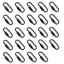 Conector de corrente Quluxe D Shape Links, 24 peças de ferro preto Conector de corrente Quluxe D Shape Links, 24 peças de ferro preto