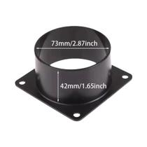 Conector De Duto De Ar Com Flange Reta E Base Quadrada Em ABS Preto Para Entrada E Saída De Ar