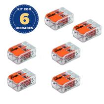 Conector de emenda 2 polos 32A com 6 unidades 221-412 - WAGO