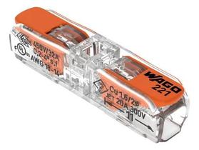Conector de Emenda Reta 1 a 4mm² Transparente Wago Ligação Elétrica Segura e Rápida