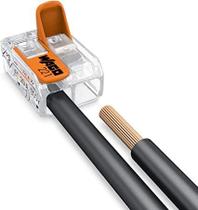 Conector de Emenda Wago 2 Polos 221-412 4mm 100 Unidades