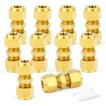 Conector de encaixe de tubo de compressão 10 mm OD x 10 unidades - GASHER Conector de encaixe de tubo de compressão 10 mm OD x 10 unidades - GASHER