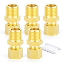 Conector de encaixe de tubo de compressão GASHER 5PCS 1/2 Conector de encaixe de tubo de compressão GASHER 5PCS 1/2