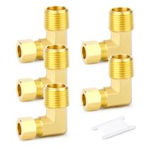 Conector de encaixe de tubo de compressão GASHER 5PCS 90 Elbow