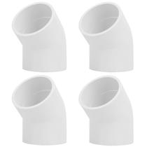 Conector de encaixe de tubulação: cotovelo de 45 graus, PVC, 2 polegadas, pacote com 4 Conector de encaixe de tubulação: cotovelo de 45 graus, PVC, 2 polegadas, pacote com 4