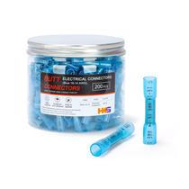 Conector de extremidade termorretrátil HKS 200 unidades 16-14 AWG azul 0,8 mm² Conector de extremidade termorretrátil HKS 200 unidades 16-14 AWG azul 0,8 mm²