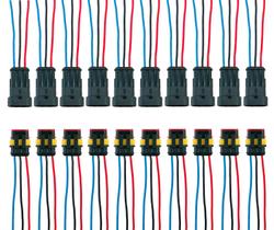 Conector de fio elétrico impermeável, pacote de 3 pinos com 10