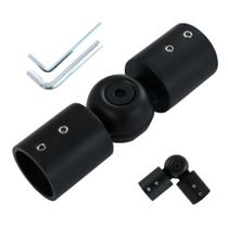 Conector de haste de cortina de canto de janela Elifel Black 1 unidade