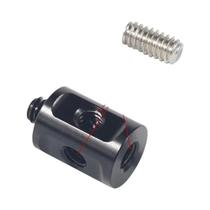 Conector De Haste/Tubo Duplo Com Parafuso 1/4 Para Rig De Ombro DSLR, Sistema Follow Focus, Suporte