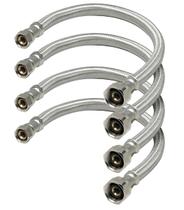 Conector de mangueira de torneira Highcraft 30 cm em aço inoxidável (pacote com 4)