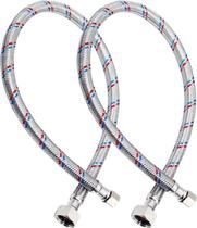 Conector de mangueira de torneira PLUMBINGMASTER, aço trançado de 30 cm, 2 unidades Conector de mangueira de torneira PLUMBINGMASTER, aço trançado de 30 cm, 2 unidades