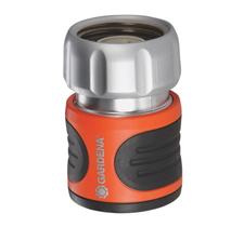 Conector de mangueira Gardena Metal Alloy com parada de água Conector de mangueira Gardena Metal Alloy com parada de água