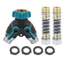 Conector de mangueira Y de 2 vias Hilitand All Metal Body Durable