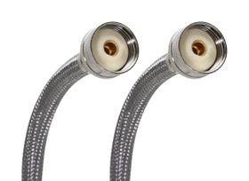 Conector de máquina de lavar roupa Fluidmaster B9WM48 Inox 122cm