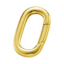 Conector De Mola Oval Banhado a Ouro 14K 18K Para Chaveiro Mosquetão, Ideal Para Criação De Joias