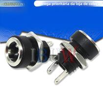 Conector De Montagem Em Painel Fêmea Para Fonte De Alimentação DC 12V 3A, Soquete Jack 5.5mm X 2.1mm