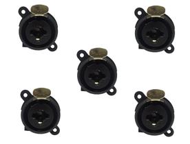 Conector de Painel Combo XLR / P10 Tiaflex - Pacote 5 pçs
