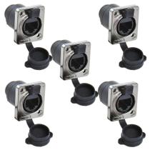 Conector de painel de sinal PCB impermeável RJ45 IP65 para montagem em painel