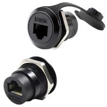 Conector de passagem de LAN Ethernet CAT6A fêmea para fêmea