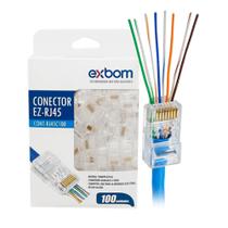 Conector de Passagem Vazado RJ45 100 Un.