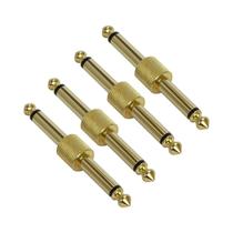 Conector De Pedal De Guitarra Tipo Z De 6.3mm (1/4 De Polegada) - Pacote Com 4 Acopladores Macho De Conector De Pedal De Guitarra Tipo Z De 6.3mm (1/4 De Polegada) - Pacote Com 4 Acopladores Macho De