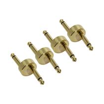 Conector De Pedal De Guitarra Tipo Z De 6,3mm (1/4 De Polegada) - Pacote Com 4 Acopladores Macho De Conector De Pedal De Guitarra Tipo Z De 6,3mm (1/4 De Polegada) - Pacote Com 4 Acopladores Macho De