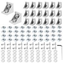 Conector de perfil de extrusão de alumínio PETOX 20 Set Silver