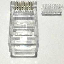 Conector de plastico rj45 8x8 cat6 c/ guia 062-0063 5+
