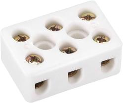 Conector de porcelana 3 polos 10 mm - 7899095409491 Conector de porcelana 3 polos 10 mm - 7899095409491